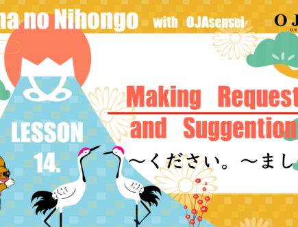Minna no Nihongo Lesson 14 making requests and suggestions