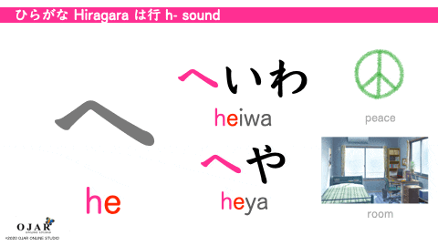 hiragana he