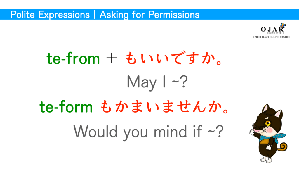 polite expressions asking for permissions